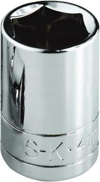 SK - 3/4", 1/2" Drive, Standard Hand Socket - 6 Points, Steel, Chrome Finish - Apex Tool & Supply