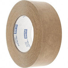Made in USA - 2" x 60 Yd Tan Rubber Adhesive Sealing Tape - Paper Backing, 7 mil Thick - Apex Tool & Supply