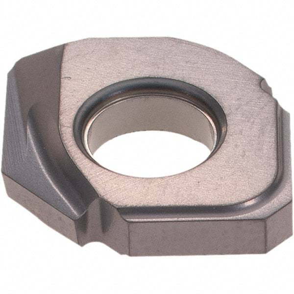 Iscar - HCDD124-090 QF Grade IC908 Carbide Milling Insert - TiAlN Finish, 0.1024" Thick, 0.4882" Inscribed Circle - Apex Tool & Supply