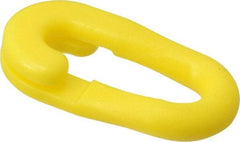 PRO-SAFE - 1-1/2" Wide Barrier Connecting Link - Celcon, Yellow, Use with Plastic Chain - Apex Tool & Supply