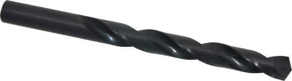Hertel - 15/32" 135° High Speed Steel Jobber Drill - Oxide Finish, Right Hand Cut, Spiral Flute, Straight Shank, 5-3/4" OAL, Split Point - Apex Tool & Supply