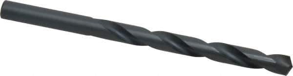 Hertel - Letter M 135° High Speed Steel Jobber Drill - Oxide Finish, Right Hand Cut, Spiral Flute, Straight Shank, 4-3/8" OAL, Split Point - Apex Tool & Supply