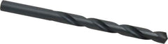 Hertel - Letter M 135° High Speed Steel Jobber Drill - Oxide Finish, Right Hand Cut, Spiral Flute, Straight Shank, 4-3/8" OAL, Split Point - Apex Tool & Supply