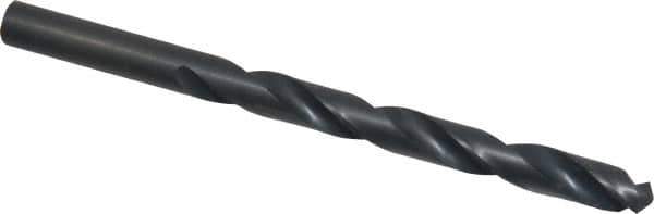 Hertel - Letter R 135° High Speed Steel Jobber Drill - Oxide Finish, Right Hand Cut, Spiral Flute, Straight Shank, 4-3/4" OAL, Split Point - Apex Tool & Supply