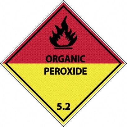 NMC - Organic Peroxide 5.2 Shipping Label - 4" High x 4" Wide - Apex Tool & Supply