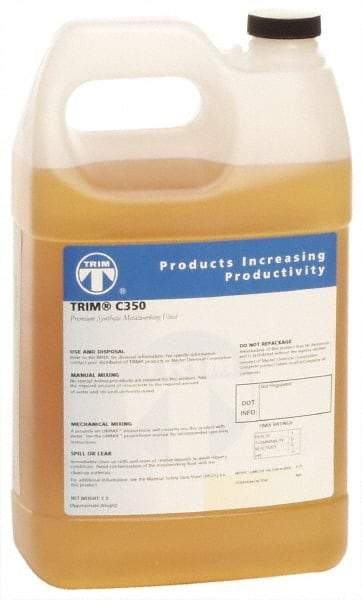 Master Fluid Solutions - Trim C350, 1 Gal Bottle Grinding Fluid - Synthetic, For Machining - Apex Tool & Supply