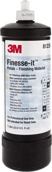 3M - 1 L Polishing Compound - Grade Extra Fine, White - Apex Tool & Supply