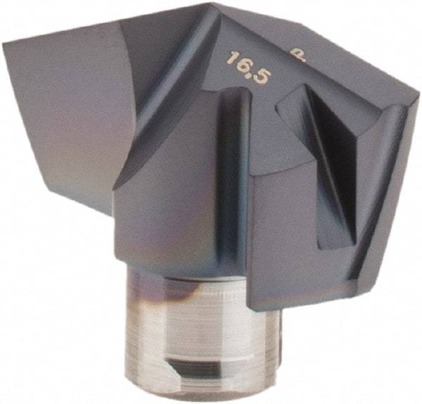 Iscar - Series ICP, 16.51mm Diam Grade IC908 140° Replaceable Drill Tip - Carbide, TiAlN Finish, 16 Seat Size - Apex Tool & Supply