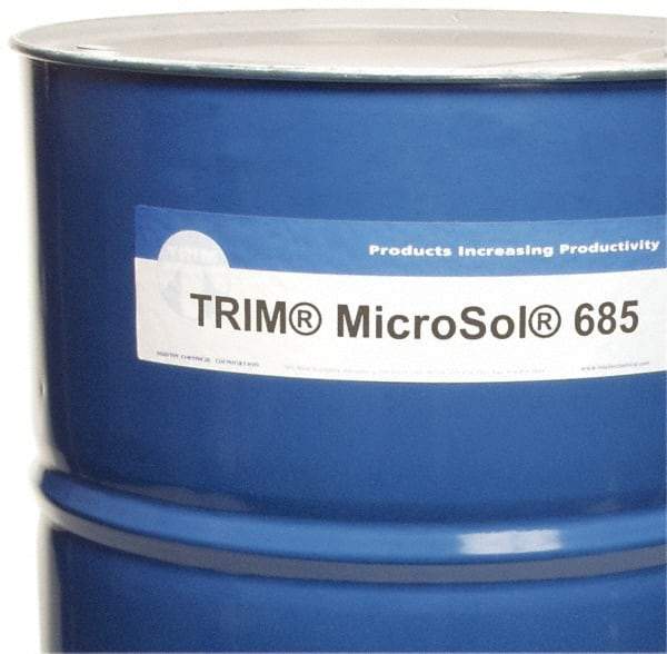 Master Fluid Solutions - Trim MicroSol 685, 54 Gal Drum Cutting & Grinding Fluid - Semisynthetic, For Machining - Apex Tool & Supply