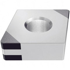 Iscar - CNGA432 M4 Grade IB25HC PCBN Turning Insert - TiN Finish, 80° Diamond, 1/2" Inscr Circle, 3/16" Thick, 1/32" Corner Radius - Apex Tool & Supply