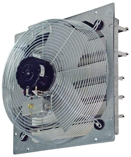 TPI - 18" Blade, Direct Drive, 1/8 hp, 2,300, 2,100 & 1,850 CFM, Totally Enclosed Exhaust Fan - 21-1/8" Opening Height x 21-1/8" Opening Width, 120 Volt, 3 Speed, Single Phase - Apex Tool & Supply