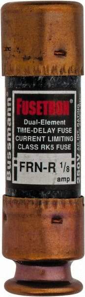 Cooper Bussmann - 125 VDC, 250 VAC, 0.13 Amp, Time Delay General Purpose Fuse - Fuse Holder Mount, 50.8mm OAL, 20 at DC, 200 (RMS) kA Rating, 9/16" Diam - Apex Tool & Supply