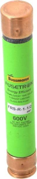 Cooper Bussmann - 300 VDC, 600 VAC, 1.5 Amp, Time Delay General Purpose Fuse - Fuse Holder Mount, 127mm OAL, 20 at DC, 200 (RMS) kA Rating, 13/16" Diam - Apex Tool & Supply