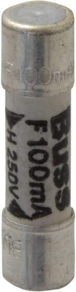 Cooper Bussmann - 250 VAC, 32 VDC, 0.1 Amp, Fast-Acting Miniature Ceramic Fuse - 20mm OAL, 5mm Diam - Apex Tool & Supply