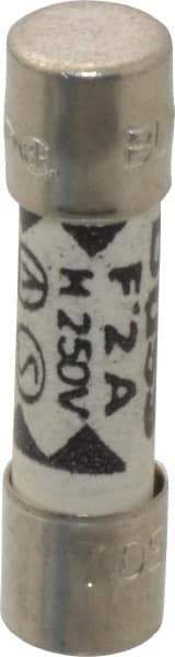 Cooper Bussmann - 250 VAC, 32 VDC, 2 Amp, Fast-Acting Miniature Ceramic Fuse - 20mm OAL, 5mm Diam - Apex Tool & Supply