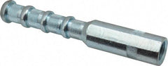 Wej-It - 1" Diam, 1" Drill, 6-1/2" OAL, 2" Min Embedment Drop-In Concrete Anchor - 12L14 Steel, Zinc-Plated Finish, Hex Nut Head, Hex Drive, 1-1/2" Thread Length - Apex Tool & Supply