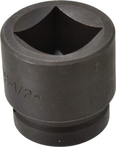 Proto - 1" Drive 1-1/2" Impact Socket - 4 Points, 2-1/2" OAL - Apex Tool & Supply