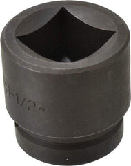Proto - 1" Drive 1-1/2" Impact Socket - 4 Points, 2-1/2" OAL - Apex Tool & Supply