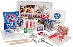 Medique - 120 Piece, Multipurpose/Auto/Travel First Aid Kit - 10" Wide x 3-1/2" Deep x 7-1/2" High, Plastic Case - Apex Tool & Supply
