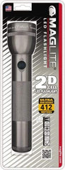 Mag-Lite - White LED Bulb, Industrial Tactical Flashlight - Gray Aluminum Body, Shock Resistant & Water Resistant, 2 D Batteries Not Included - Apex Tool & Supply