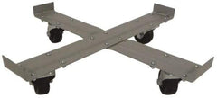 PRO-SOURCE - 1,000 Lb Load Capacity, 55 Gal Drum Dolly - 4" High, 4 Wheels - Apex Tool & Supply