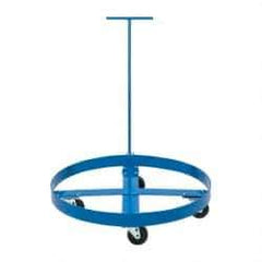 PRO-SOURCE - 1,000 Lb Load Capacity, 55 Gal Drum Dolly - 4" High, 4 Wheels - Apex Tool & Supply
