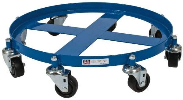 PRO-SOURCE - 2,000 Lb Load Capacity, 55 Gal Drum Dolly - 4" High, 8 Wheels - Apex Tool & Supply