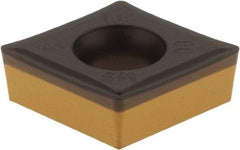 Iscar - CCMT432 SM Grade IC8250 Carbide Turning Insert - TiCN/Al2O3 Finish, 80° Diamond, 1/2" Inscr Circle, 3/16" Thick, 1/32" Corner Radius - Apex Tool & Supply
