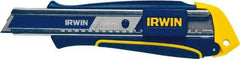 Irwin - Snap Utility Knife - Blue & Yellow Handle, 1 Blade Included - Apex Tool & Supply