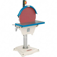 Baileigh - 20" Diam, 1,100 RPM, Single Phase Disc Sanding Machines - 25-1/2" Long Table x 14-1/2" Table Width, 30-1/2" Overall Length x 54-1/2" Overall Height - Apex Tool & Supply
