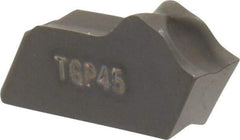 Seco - 150.103 14 TGP45 Grade, 0.122" Cutting Width, Carbide Cutoff Insert - 0° Neutral Lead Angle, 0.008" Cnr Rad, TiCN/Al2O3 Coated, Single End - Apex Tool & Supply