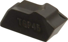 Seco - 150.104 12 TGP45 Grade, 0.161" Cutting Width, Carbide Cutoff Insert - 0° Neutral Lead Angle, 0.009" Cnr Rad, TiCN/Al2O3 Coated, Single End - Apex Tool & Supply