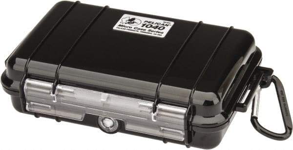 Pelican Products, Inc. - 5-1/16" Wide x 5-1/16" Deep x 2-1/8" High, Clamshell Hard Case - Black, Polycarbonate - Apex Tool & Supply