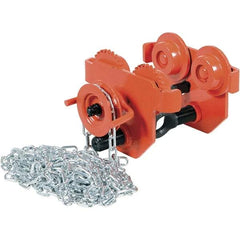 Vestil - 1 Ton Capacity Low Profile Manual Trolley - 2-1/2" to 5-1/2" Flange Width - Apex Tool & Supply