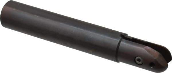 Minicut International - 1" Cut Diam, 0.642" Max Depth of Cut, 1" Shank Diam, 6" OAL, Indexable Ball Nose End Mill - 1-3/4" Head Length, Straight Shank, BNMI Toolholder, BNSI 1000 Insert - Apex Tool & Supply