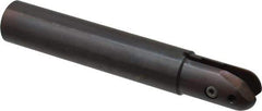 Minicut International - 1" Cut Diam, 0.642" Max Depth of Cut, 1" Shank Diam, 6" OAL, Indexable Ball Nose End Mill - 1-3/4" Head Length, Straight Shank, BNMI Toolholder, BNSI 1000 Insert - Apex Tool & Supply