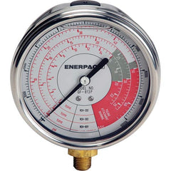 Enerpac - Hydraulic Pressure Gages & Adapters Type: Glycerine Filled Pressure Rating: 10000 - Apex Tool & Supply