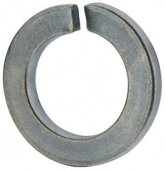 Value Collection - M24, 24.5mm ID, 40mm OD, 5mm Thick Split Lock Washer - Grade 8 Spring Steel, Zinc-Plated Finish, 24.5mm Min ID, 25.5mm Max ID - Apex Tool & Supply