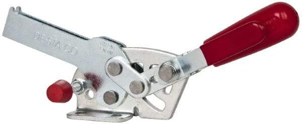 De-Sta-Co - 560 Lb Holding Capacity, Horizontal Handle, Manual Hold Down Toggle Clamp - 69° Handle Movement, 73° Bar Opening, U-Bar, Flanged Base, Electro-Plated Zinc, Carbon Steel - Apex Tool & Supply