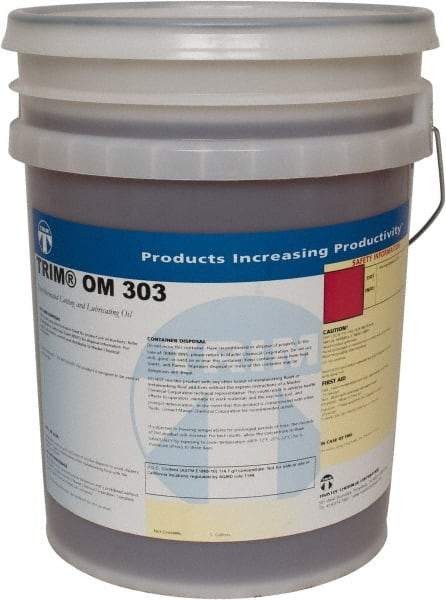 Master Fluid Solutions - Trim OM 303, 5 Gal Pail Cutting Fluid - Straight Oil, For Thread Rolling, Thread-Form Tapping - Apex Tool & Supply