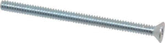 Value Collection - #6-32 UNC, 2" OAL Phillips Drive Machine Screw - Flat Head, Grade 2 Steel, Zinc-Plated Finish, Without Washer - Apex Tool & Supply