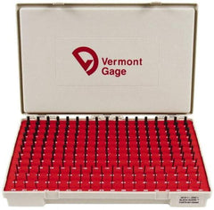 Vermont Gage - 190 Piece, 0.061-0.25 Inch Diameter Plug and Pin Gage Set - Plus 0.0002 Inch Tolerance, Class ZZ - Apex Tool & Supply