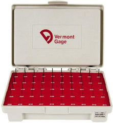 Vermont Gage - 50 Piece, 0.011-0.06 Inch Diameter Plug and Pin Gage Set - Plus 0.0002 Inch Tolerance, Class ZZ - Apex Tool & Supply