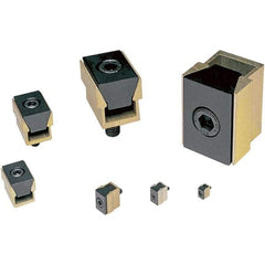 Mitee-Bite - 500 Lb Holding Force Single T-Slot Wedge Clamp - 10.4mm Wide x 15.9mm Deep x 12.7mm High Base, 2-1/2 Lb/Ft Torque, M4 Screw Thread - Apex Tool & Supply