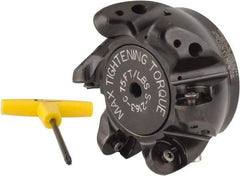Kennametal - 5" Cut Diam, 12.7mm Max Depth, 1-1/2" Arbor Hole, 6 Inserts, RCGT 86... Insert Style, Indexable Copy Face Mill - BMD500 Cutter Style, 9,000 Max RPM, 2-1/2 High, Series KSRM - Apex Tool & Supply