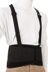 Ergodyne - Size 3XL, Hook & Loop, Spandex Belt with Adjustable Shoulder Straps - 46 to 52" Waist, 8" Wide, Detachable Strap, Black - Apex Tool & Supply