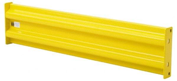 Steel King - 6-3/4' Long x 9-3/4" High, Yellow Steel Straight Standard Guard Rail - 2 Rails Accommodated, 2-5/8" Deep, 54 Lb - Apex Tool & Supply