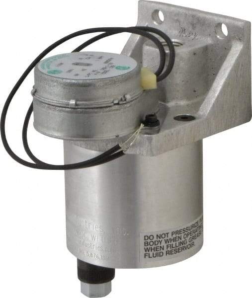 LDI Industries - 0.16 cc Output per Cycle, 1 Outlet Central Lubrication System Electric Pump - 66.55mm Wide x 134.37mm High, 120 Volt, Oil/Grease, 1/8-27 Outlet Thread, NPTF - Apex Tool & Supply
