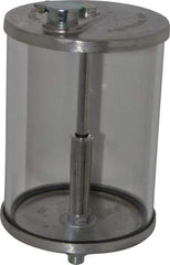 LDI Industries - 1 Outlet, Polymer Bowl, 1.89 L No Flow Control Oil Reservoir - 5/8-18 UNF Outlet, 5-1/2" Diam x 10-3/16" High, 60°C Max - Apex Tool & Supply