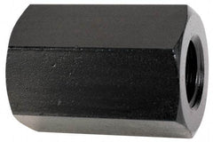TE-CO - M24x3.00 Metric Coarse, 64mm OAL Steel Standard Coupling Nut - Black Oxide Coated, 38mm Width Across Flats - Apex Tool & Supply